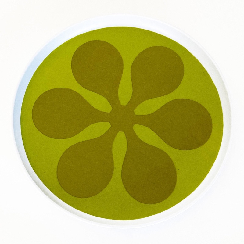 Modfest Melamine Salad Plates – Green – Set of 4