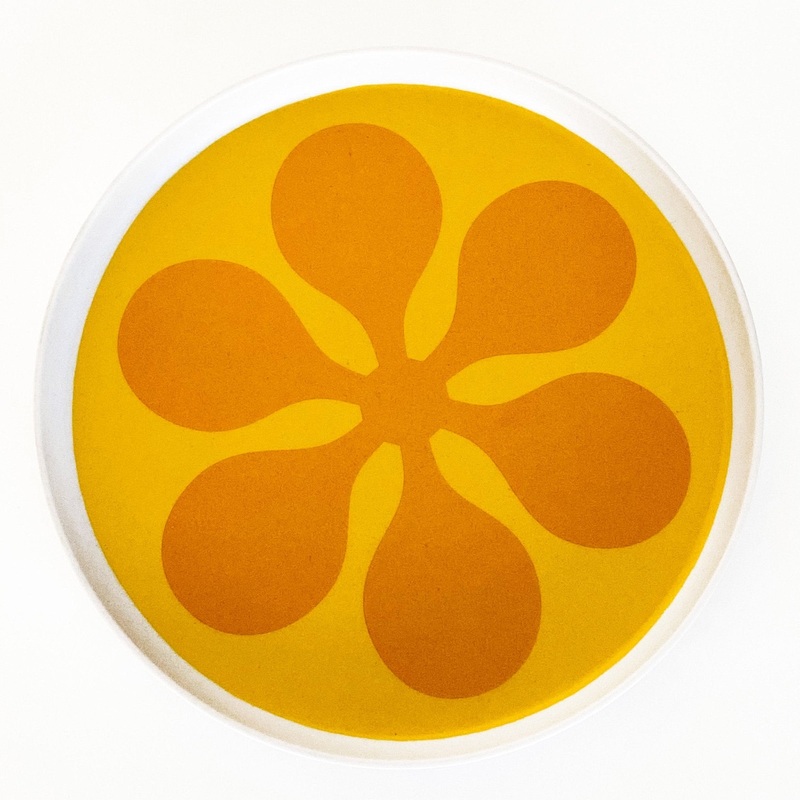 Modfest Melamine Salad Plates – Yellow – Set of 4