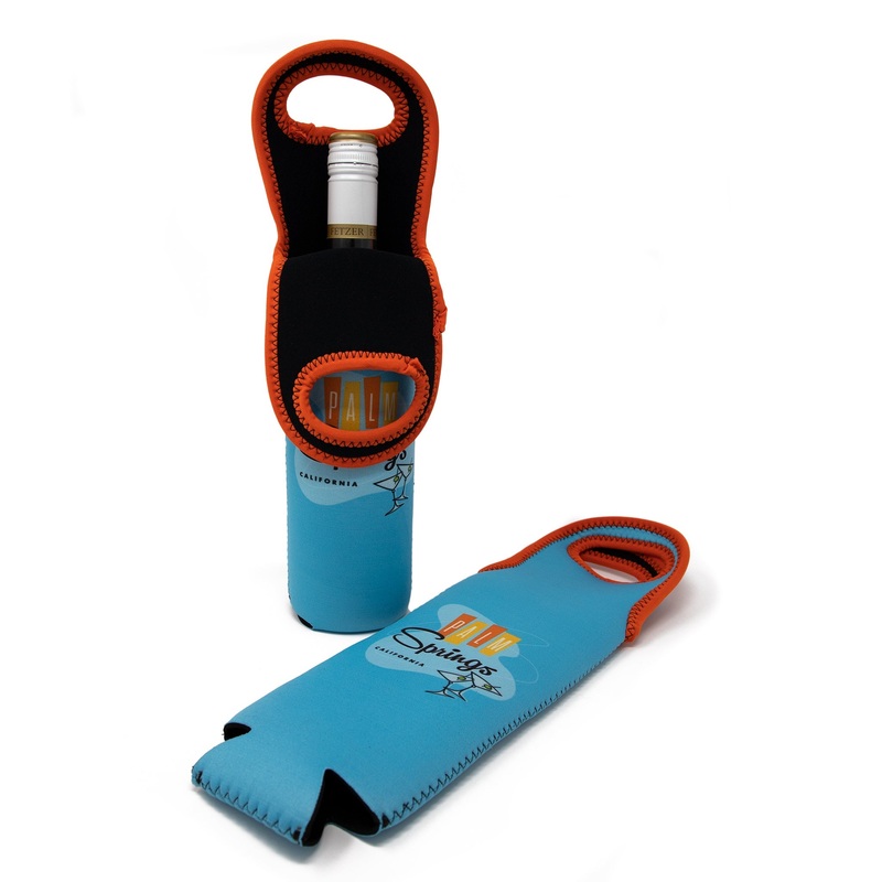 Palm Springs Martini Design Wine Bag Tote – Blue