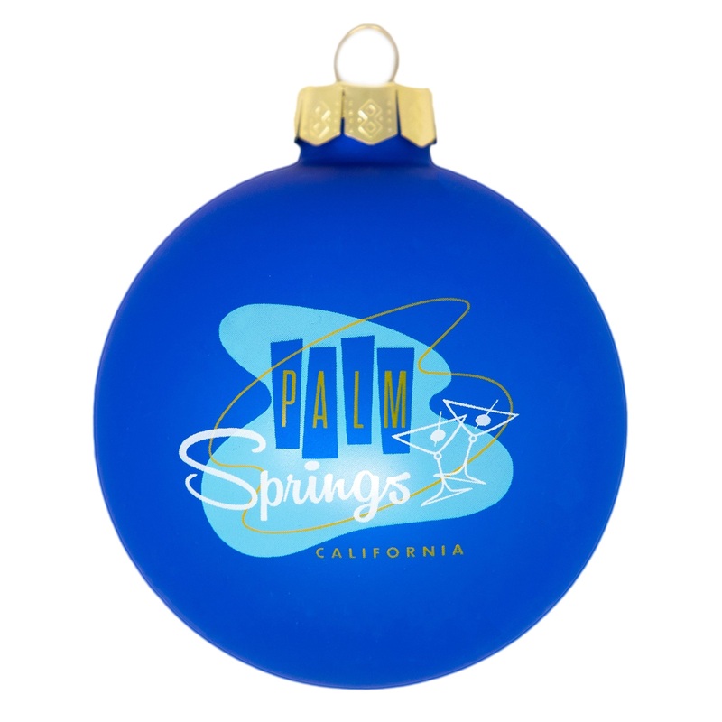 Palm Springs Martini Glass Ornaments – Matte Blue