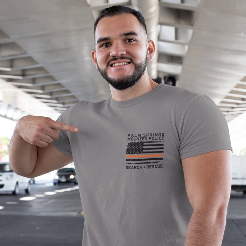 Palm Springs Mounted Police Search and Rescue Unisex T-shirt – Grey