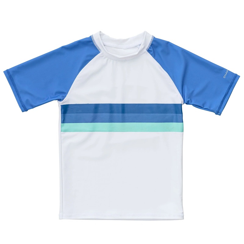 Shark Stripe Short Sleeve Rash Top