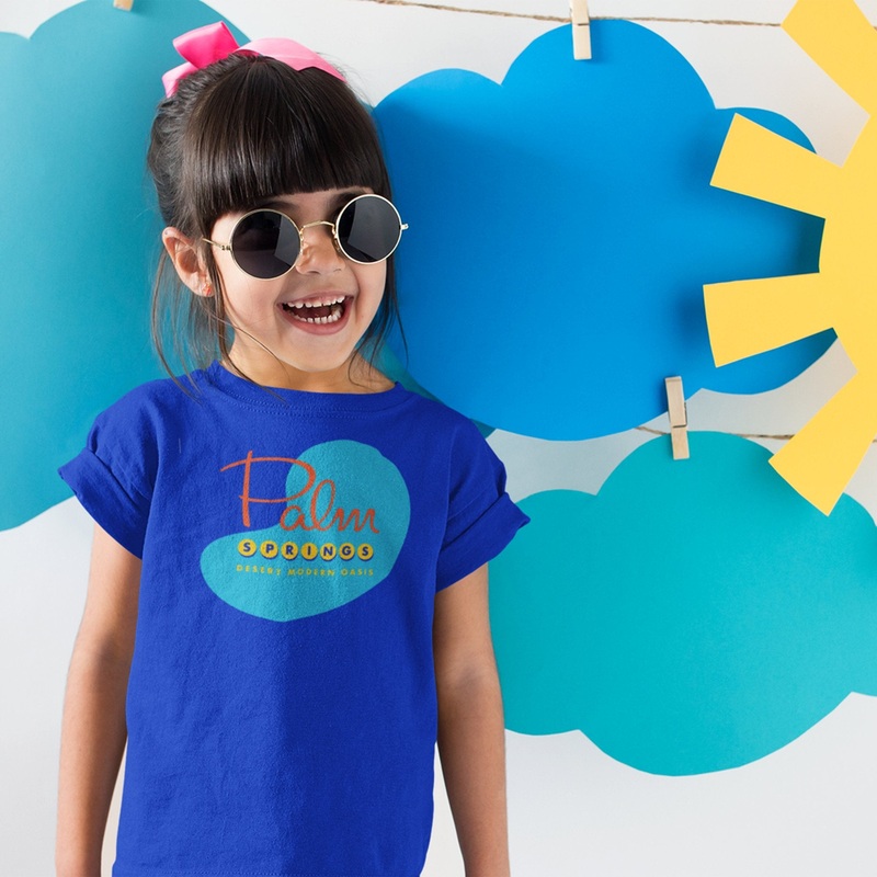 Unisex T-shirt Kids – Pool Design – Lapis