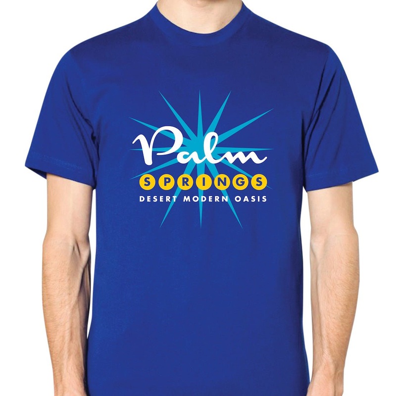 Unisex T-shirt – Palm Springs Starburst – Lapis Blue