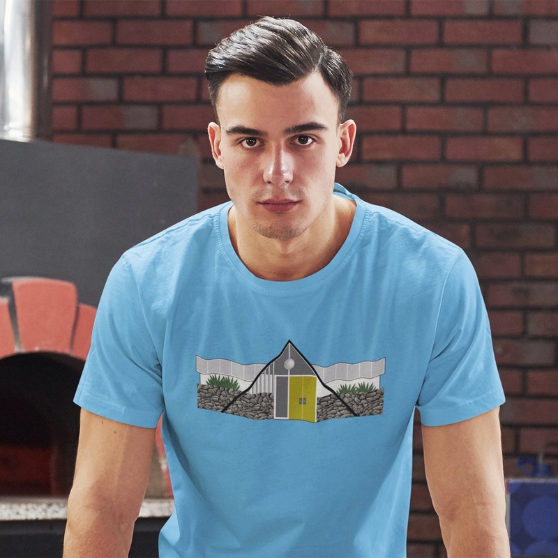 Unisex T-shirt – Swiss Miss House – Ocean Blue