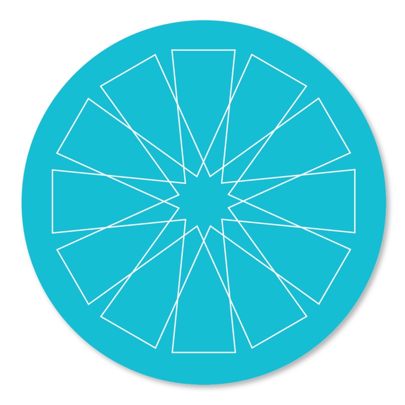Wheel Vinyl Placemat – Aqua