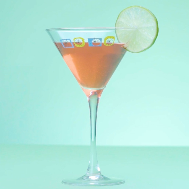 Atomic Martini Glass – Blue Green