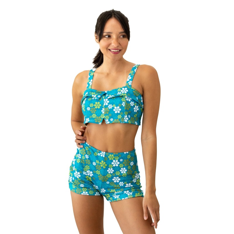 Mod Swim Modfest Floral Crop Top