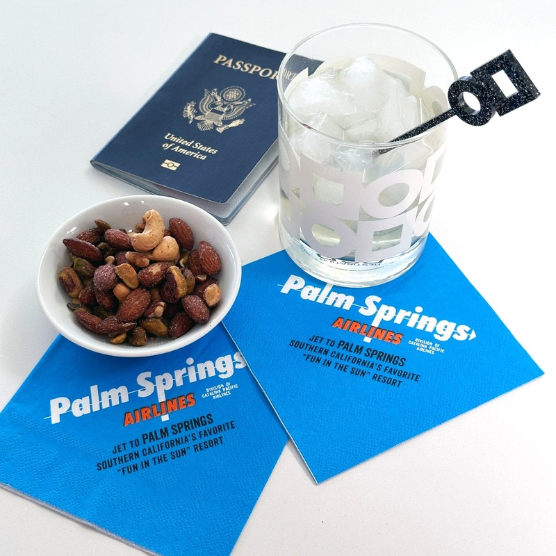 Palm Springs Airlines Cocktail Napkins