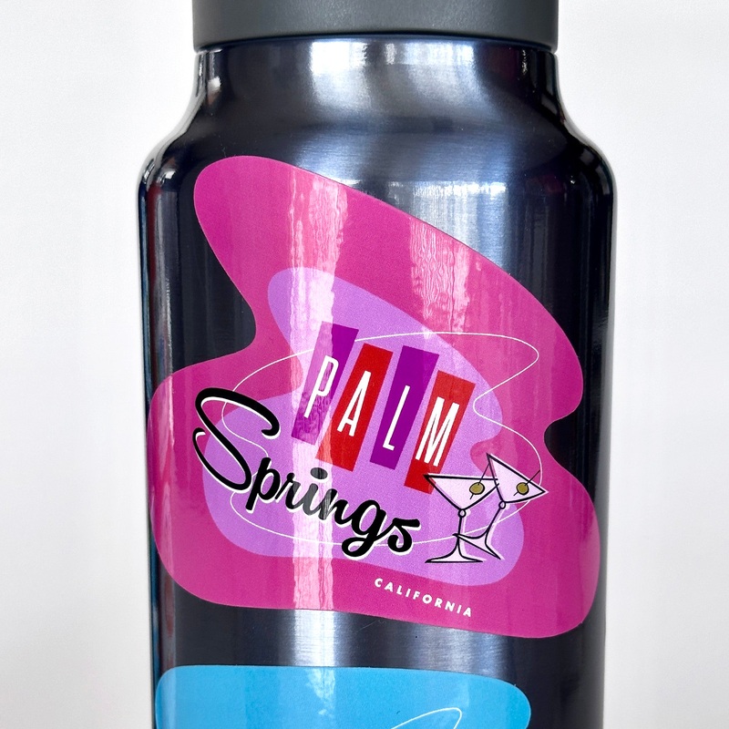 Palm Springs Martini Design Sticker – Pink