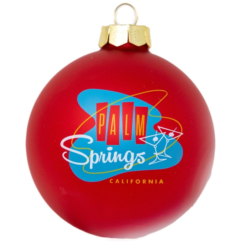 Palm Springs Martini Glass Ornaments – Matte Red