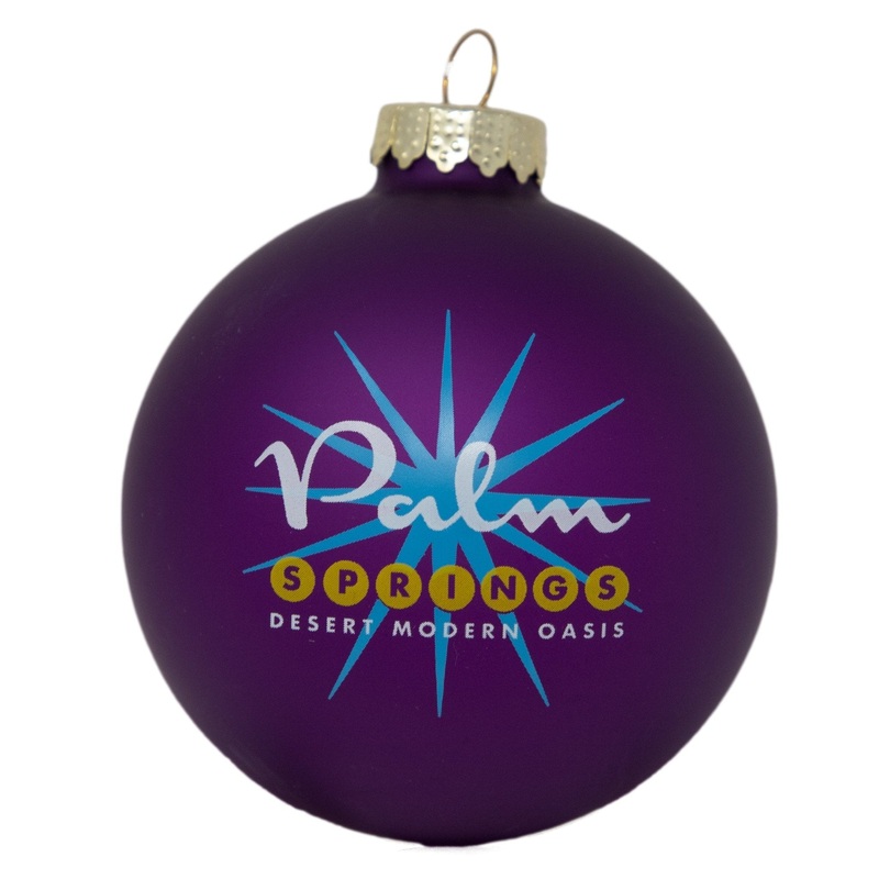 Palm Springs Starburst Holiday Glass Ornament – Matte Purple