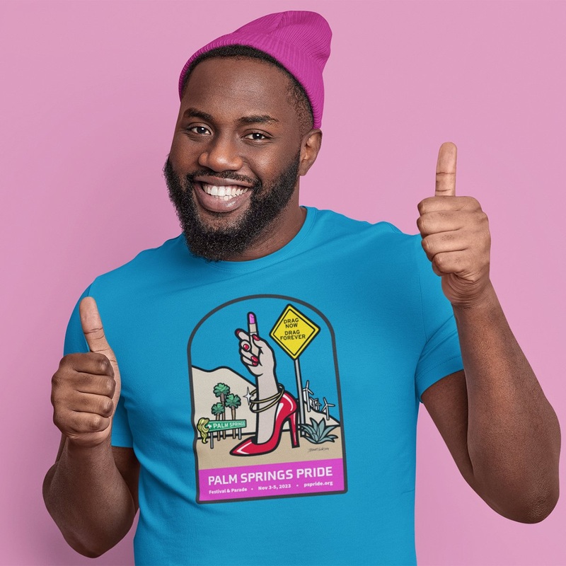 Unisex T-shirt – 2023 Palm Springs Pride by Trevor Wayne