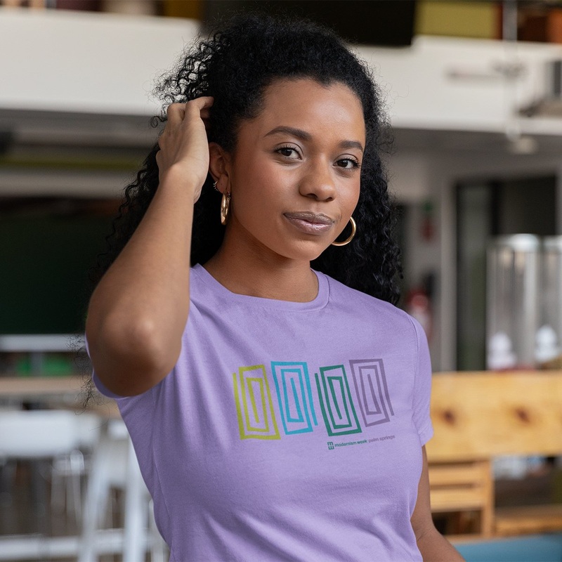 Unisex T-shirt Modernism Week Tiki- Dark Lavender