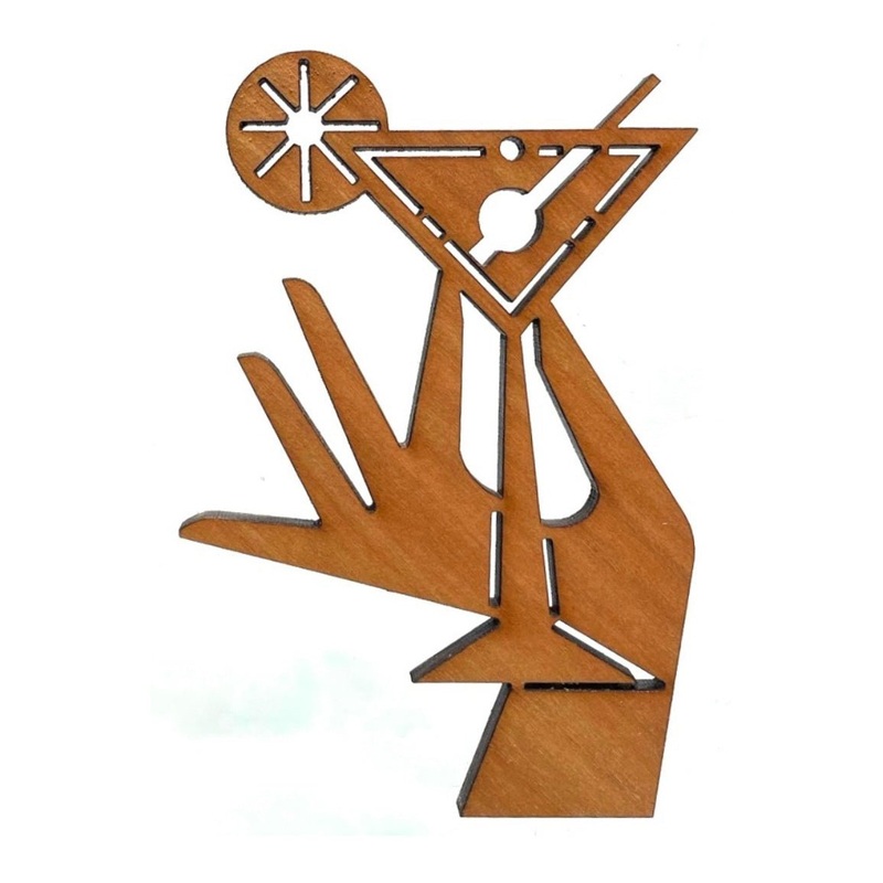 Wooden Ornaments – Cocktail in Hand