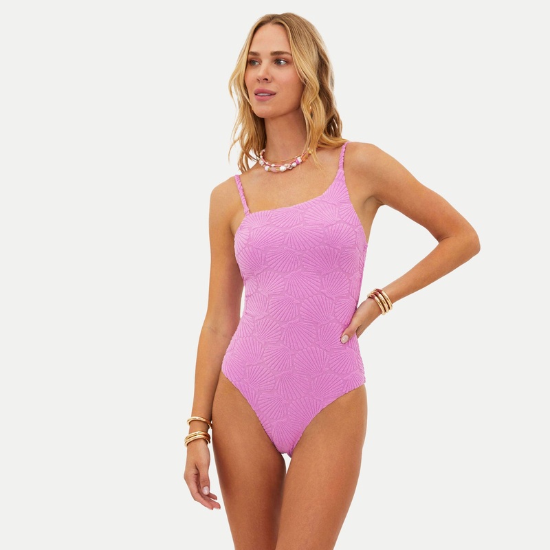 Beach Riot Athena One Piece Swimsuit – Shell Pink Terry