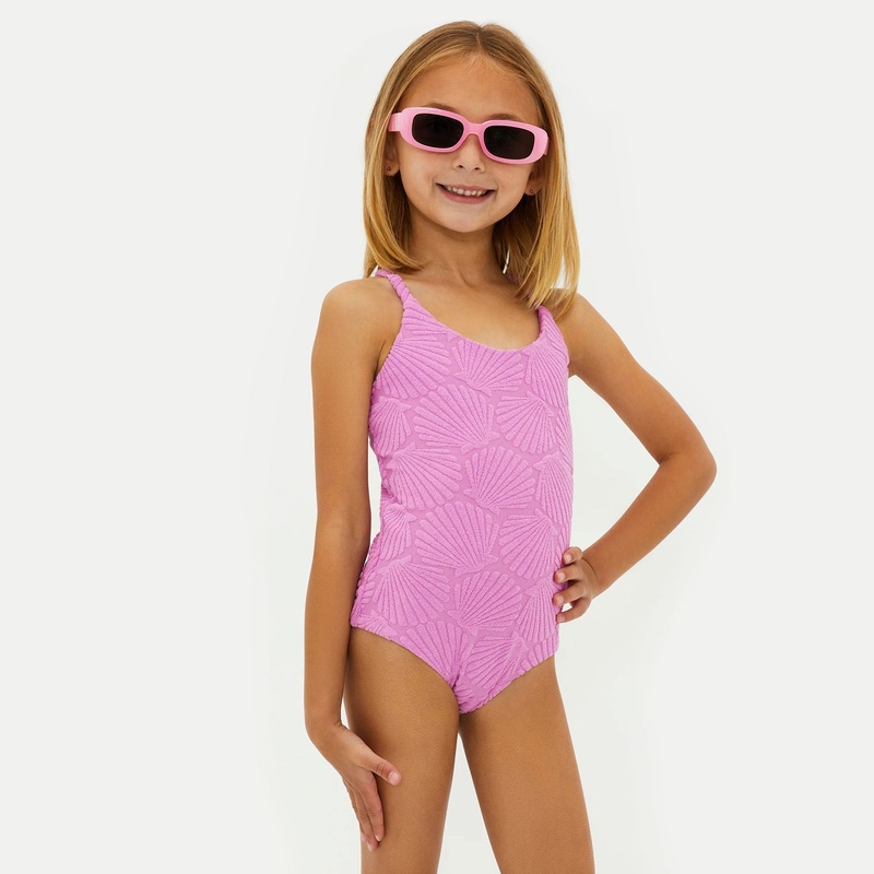 Beach Riot Little Julia One Piece Swimsuit – Shell Pink Terry