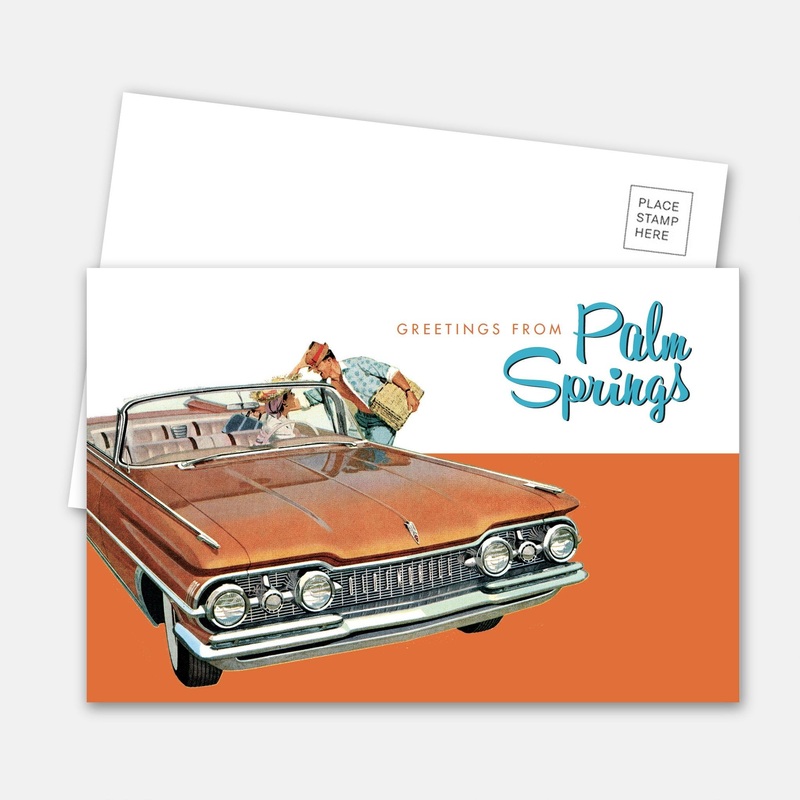Classic Car Palm Springs Postcard – Greetings from Palm Springs