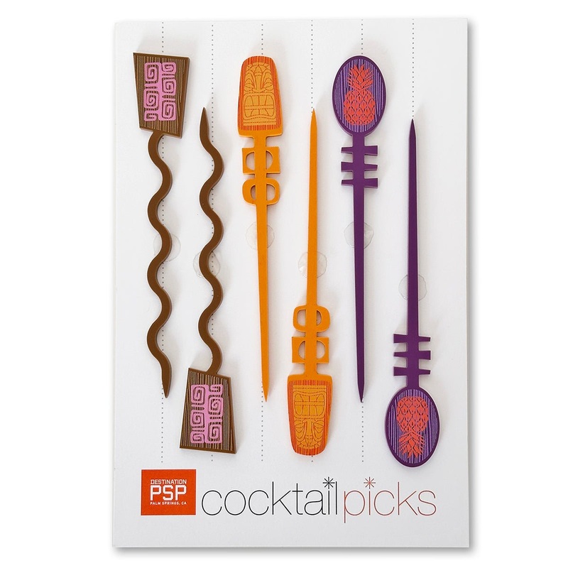 Cocktail Pick Set  – Tiki – Orange