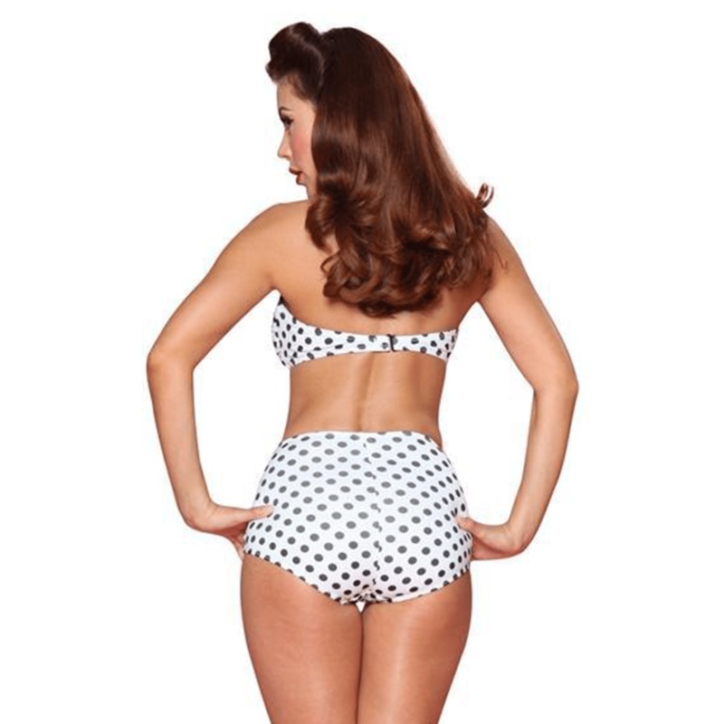 Esther Williams Classic Polka Dot Swimsuit Bottom E09006P – White & Black
