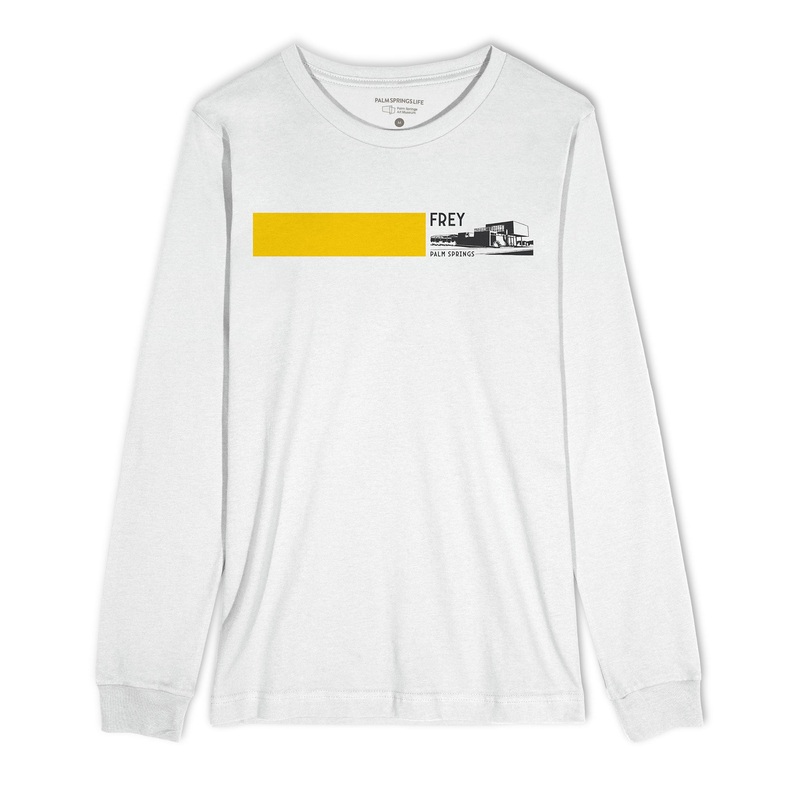Long-Sleeve Unisex T-Shirt – Albert Frey House Print – White