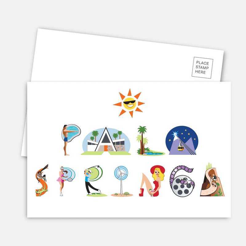 Palm Springs Letters Postcard