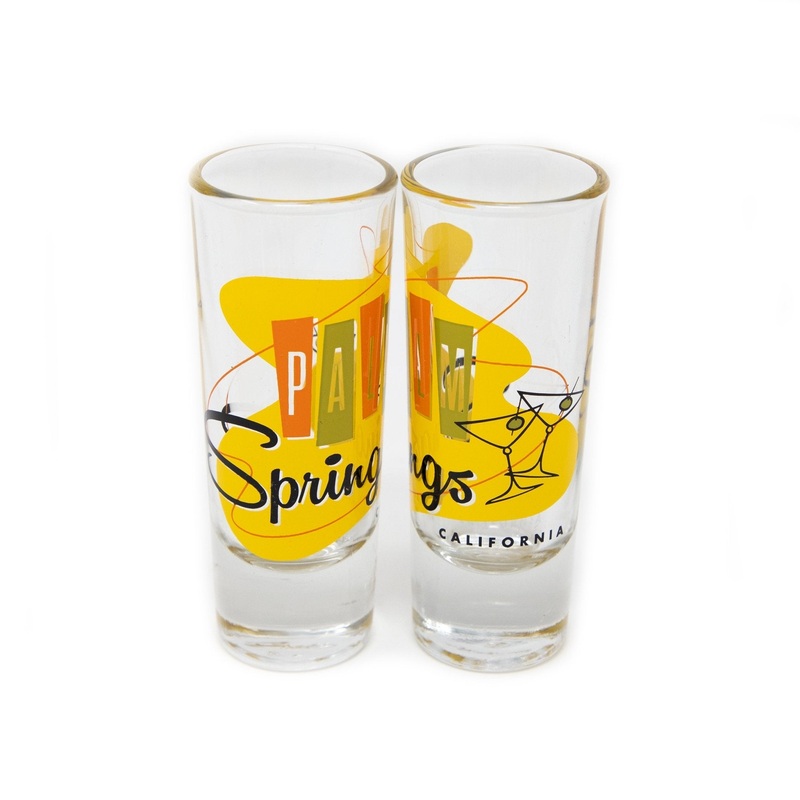 Palm Springs Martini Design Shot Glass Shooter –  Orange (Single)