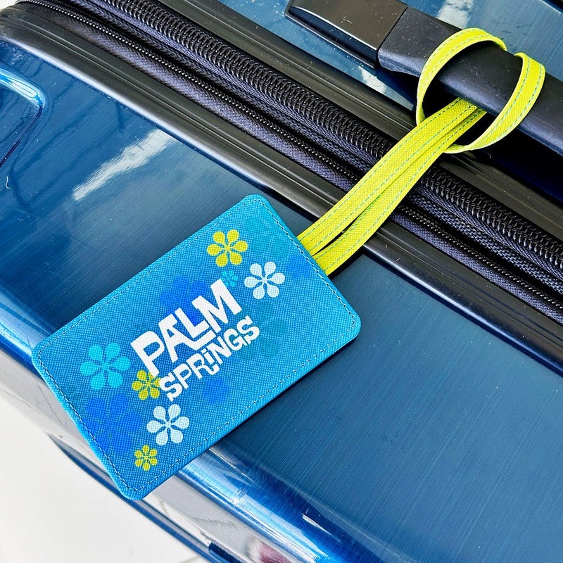 Palm Springs Modfest Luggage Tag – Blue