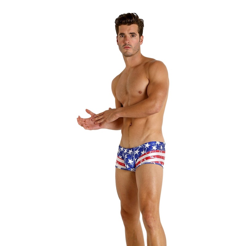Rick Majors Stars & Stripes Low Rise Swim Trunks