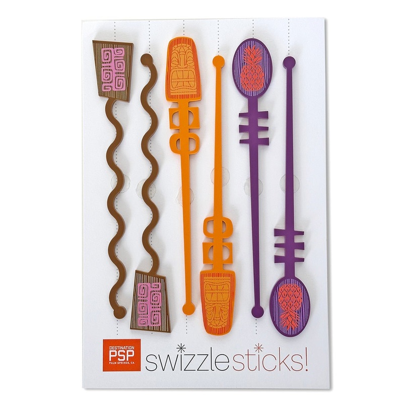 Swizzle Stick Set  – Tiki – Orange