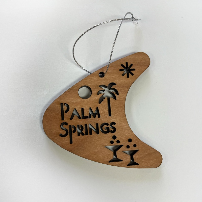 Wooden Ornament – Palm Springs Boomerang