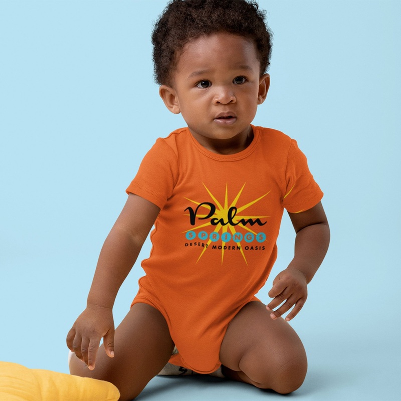 Baby Onesie – Palm Springs Starburst – Orange