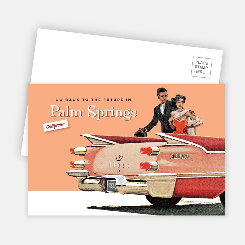 Classic Car Postcard – Go Back to the Future in Palm Springs
