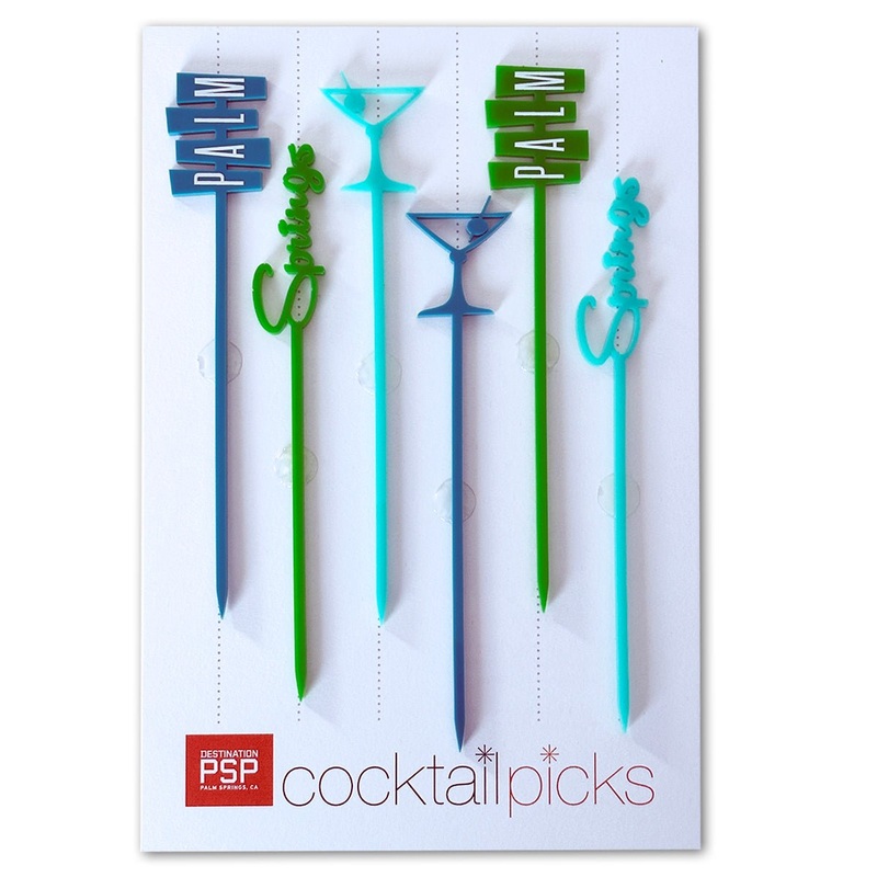 Cocktail Picks Set  – Martini Blue Green
