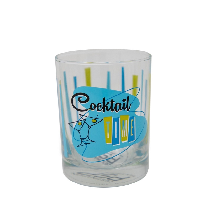 Cocktail Time Old Fashioned Glass (Single) – Blue Green