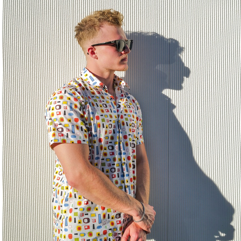 Cotton Mod Shirt – White Atomic