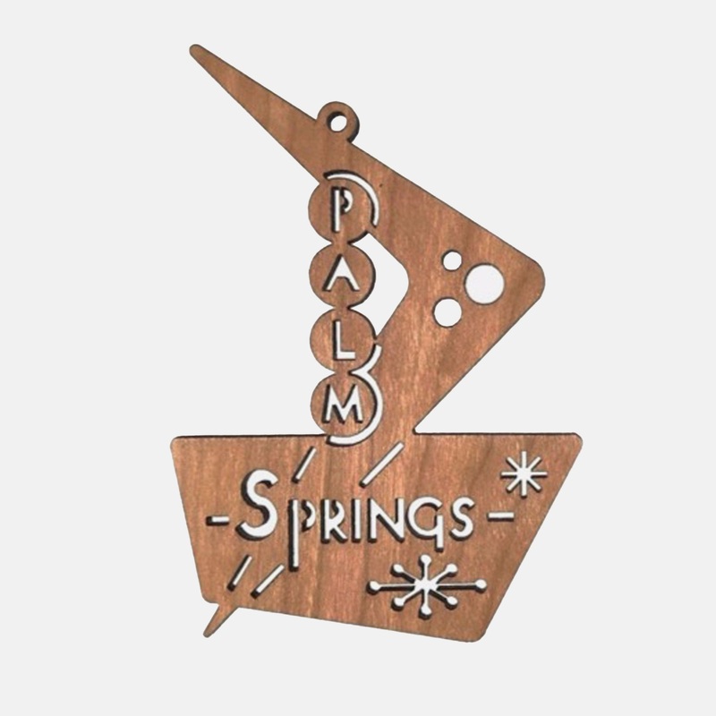 Wooden Ornament – Palm Springs Boomerang Sign