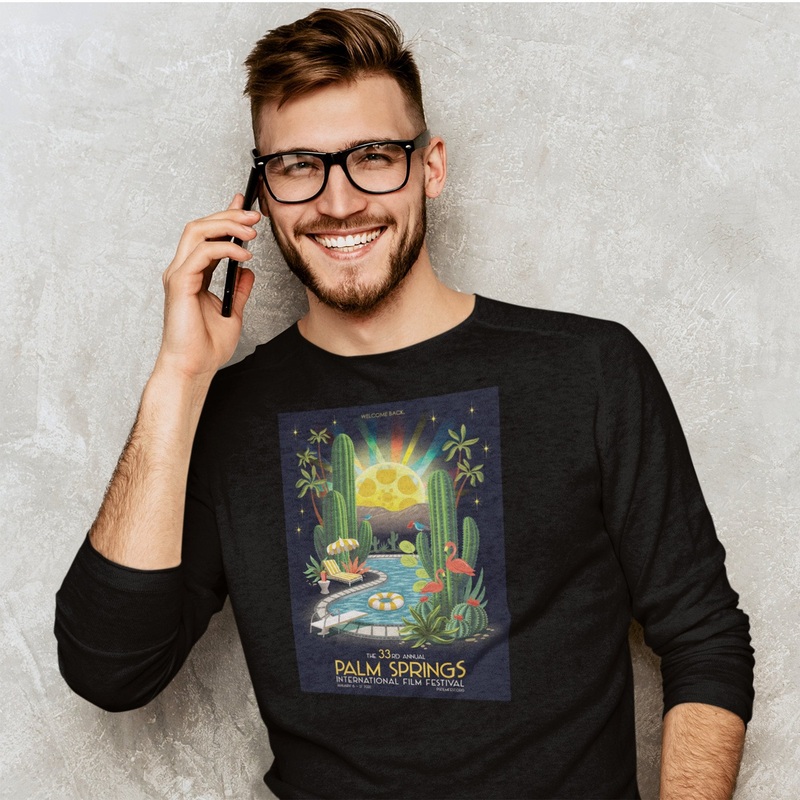 2022 Palm Springs Film Festival Long Sleeve Unisex T – shirt – Black