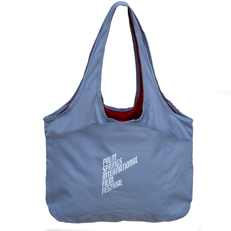 2023 Film Festival Village Zipper Tote Bag – Grey Red