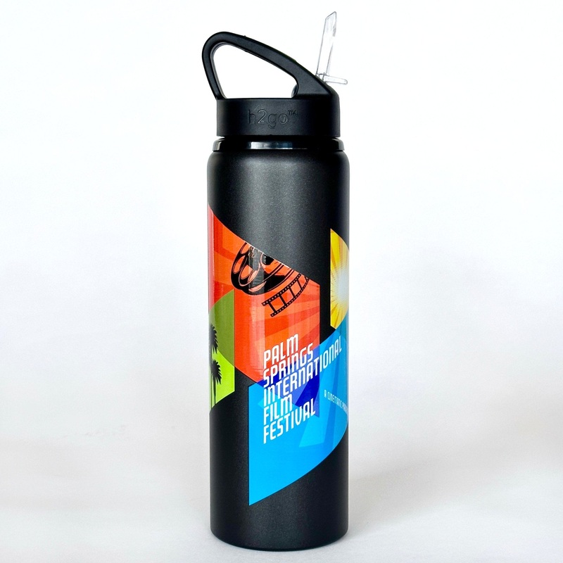 2023 Palm Springs Film Festival Poster Water Bottle – Black