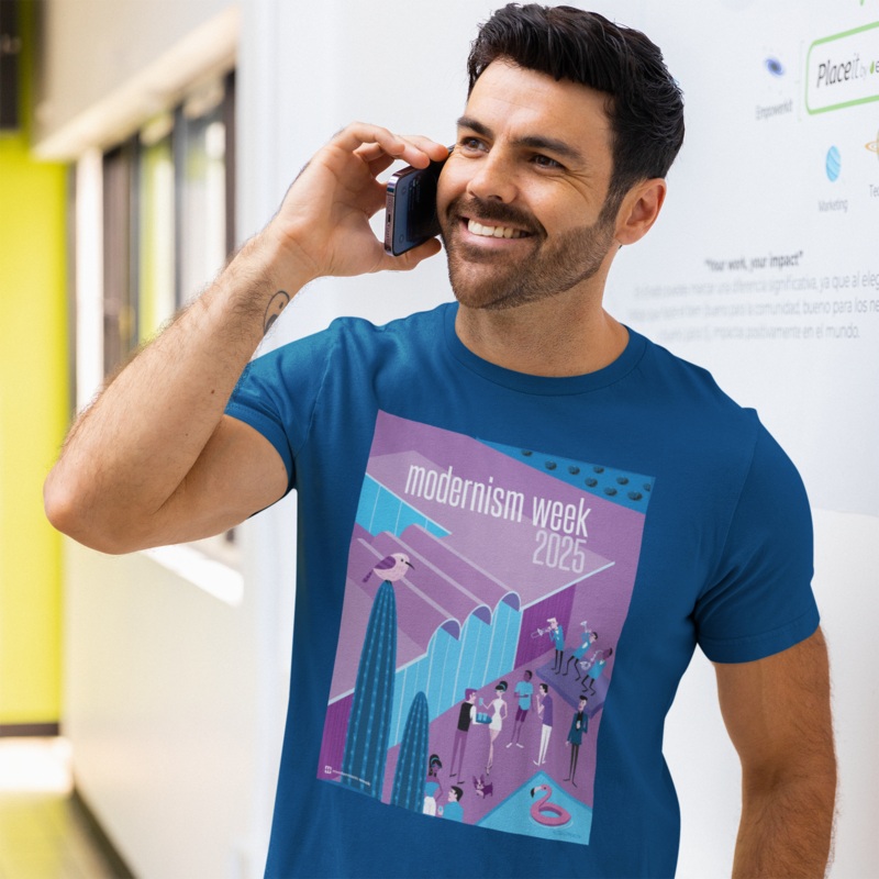2025 Modernism Week by SHAG Unisex T-Shirt – Cool Blue
