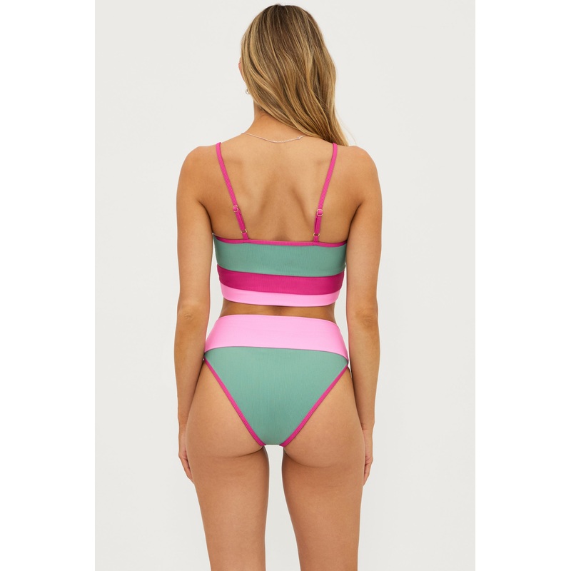 Beach Riot Emmy Bottom Sage Bloom Colorblock