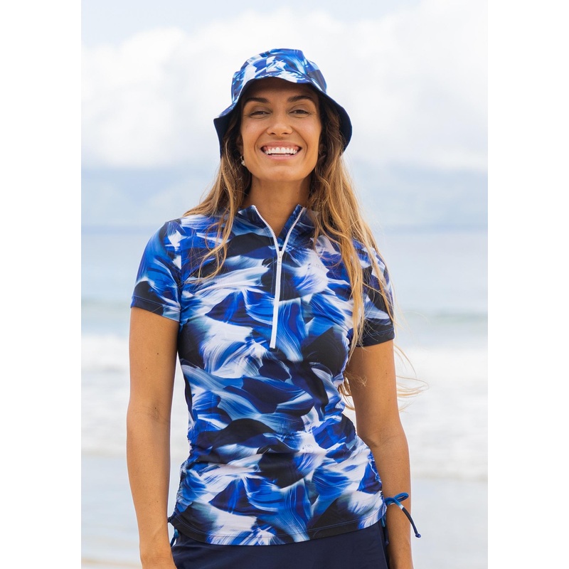 Half-Zip Adele Swim Top