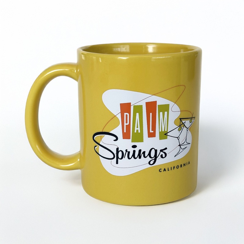 Palm Springs Martini Design Mug – Yellow