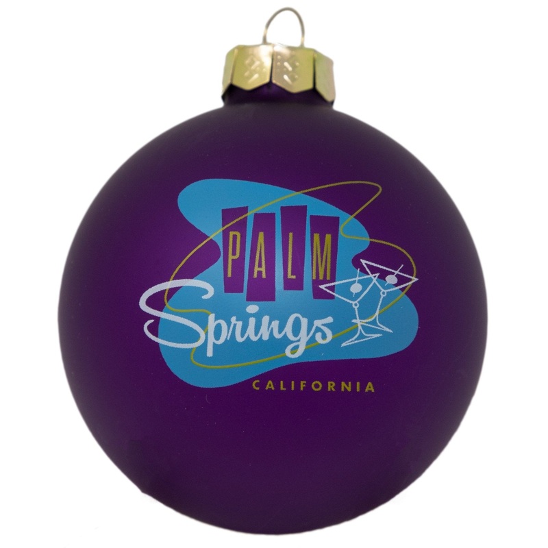 Palm Springs Martini Glass Ornaments – Matte Purple