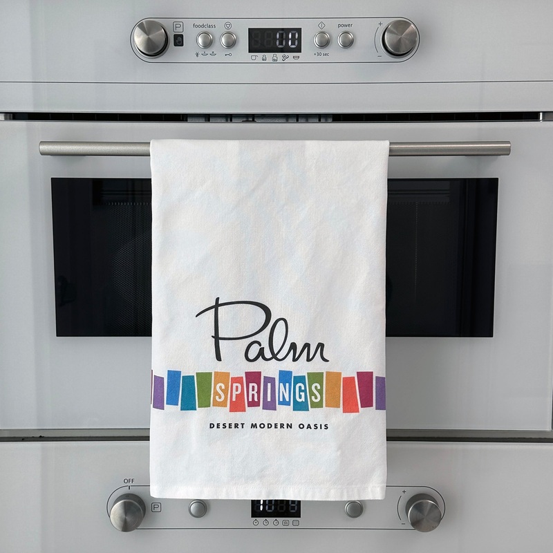 Palm Springs  Rainbow Dish Towel