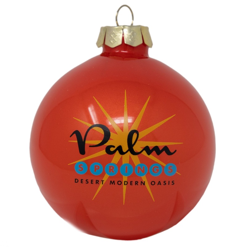 Palm Springs Starburst Holiday Glass Ornament – Orange