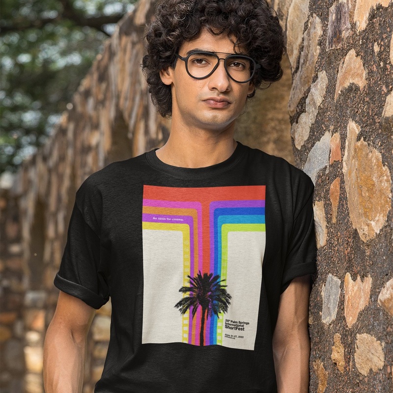 Unisex T-shirt – 2022 Palm Springs International ShortFest – Black