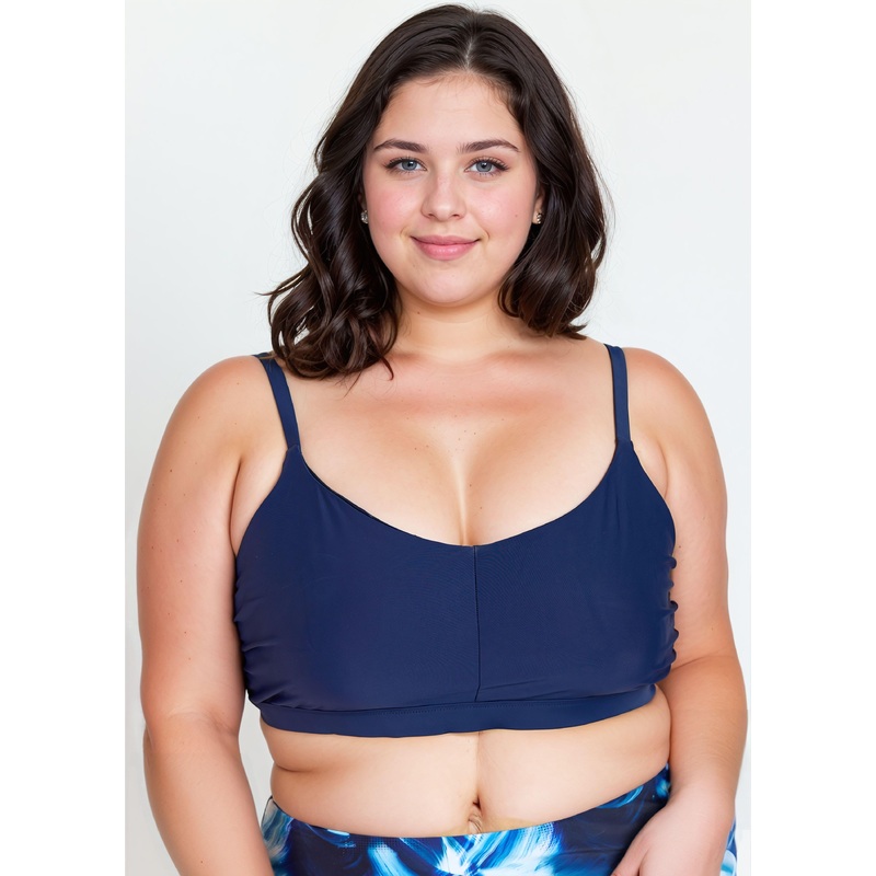 Adjustable Strap Clasp Swim Bra | Plus Size