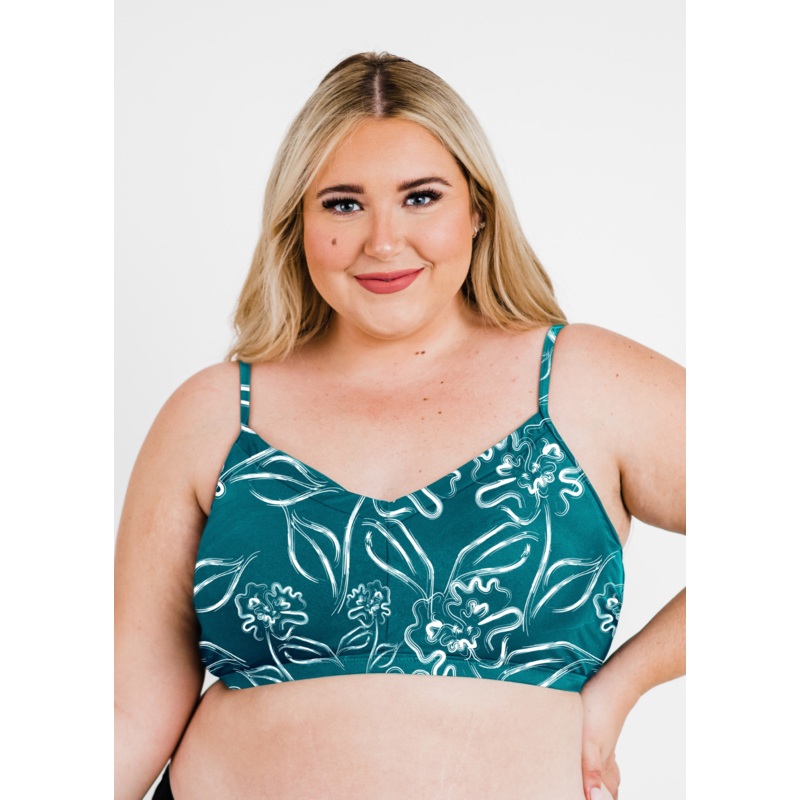 Adjustable Strap Swim Bra | Plus Size
